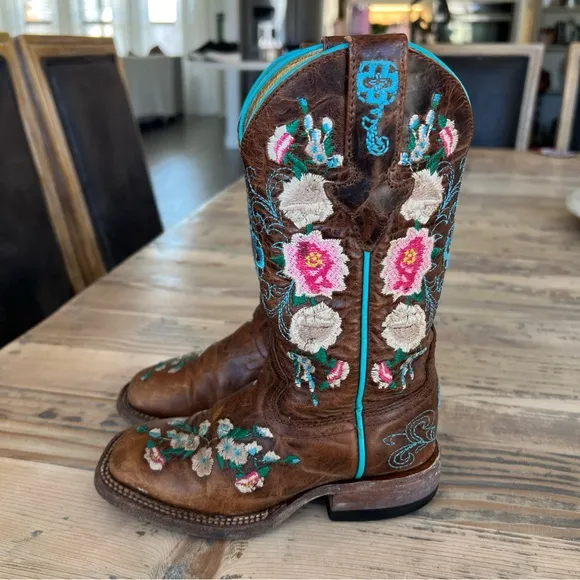 Macie Bean Honey Bunch Western Cowgirl Boots M9012 Rose Garden Toddler Girls 9