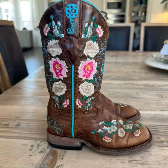 Macie Bean Honey Bunch Western Cowgirl Boots M9012 Rose Garden Toddler Girls 9
