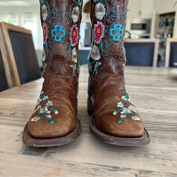 Macie Bean Honey Bunch Western Cowgirl Boots M9012 Rose Garden Toddler Girls 9