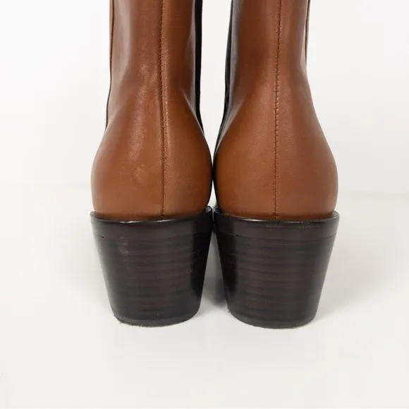 Madewell Brown Leather The Darcy Ankle Boot