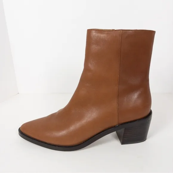 Madewell Brown Leather The Darcy Ankle Boot