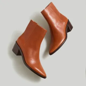 Madewell Brown Leather The Darcy Ankle Boot