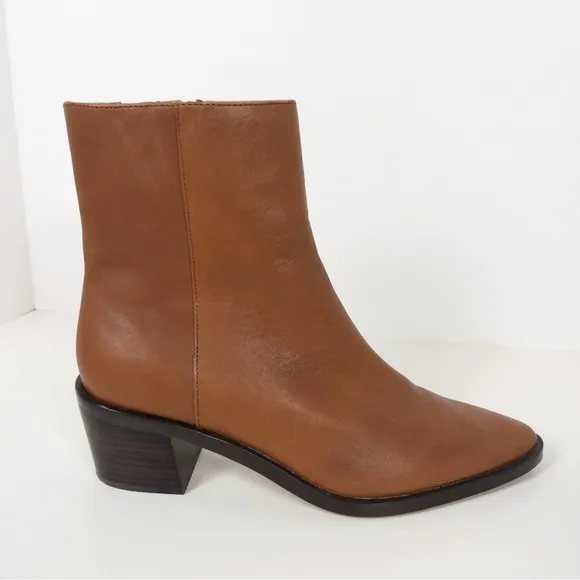Madewell Brown Leather The Darcy Ankle Boot