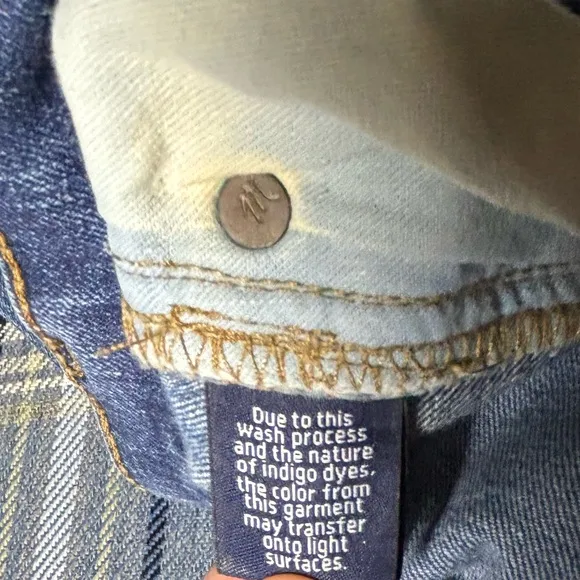 Madewell Jeans Mens 33x32 Blue Vintage straight Button Fly Stretch Denim