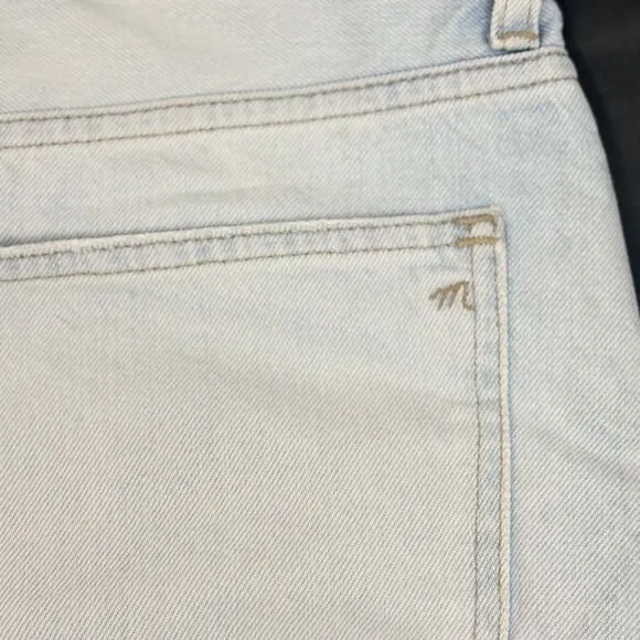 MADEWELL The '90s Mid-Length Jean Short 31 Pearlman Wash Light Blue NWT B36