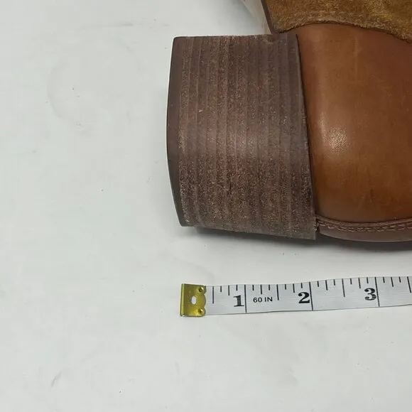 Madewell 'The Asher Boot in Suede and Leather' ankle brown tan caramel 9
