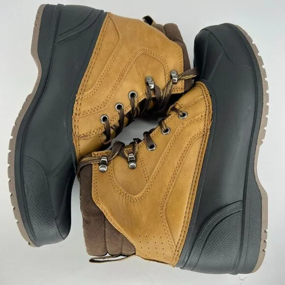 Magellan Outdoor Mens 163995 Brown Leather Lace Up Ankle Size 8D Hiking Boots