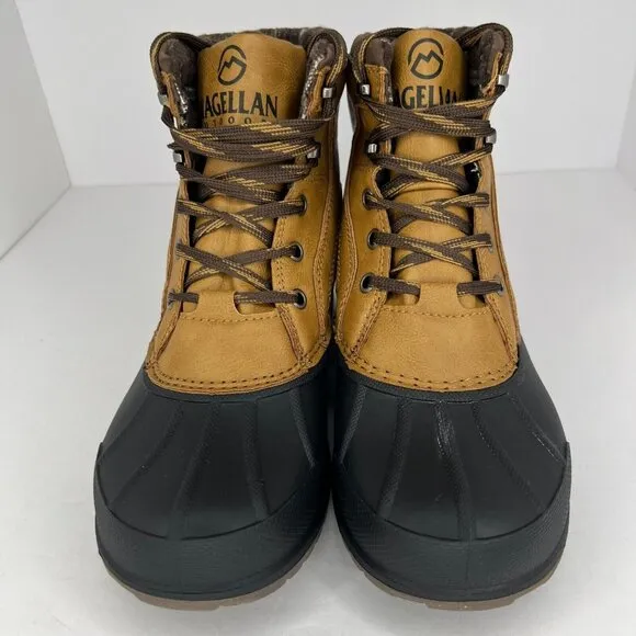 Magellan Outdoor Mens 163995 Brown Leather Lace Up Ankle Size 8D Hiking Boots