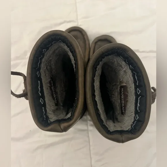 Manitobah Mukluks Gatherer Leather Boots Sheepskin Shearling Lined Waterproof 13