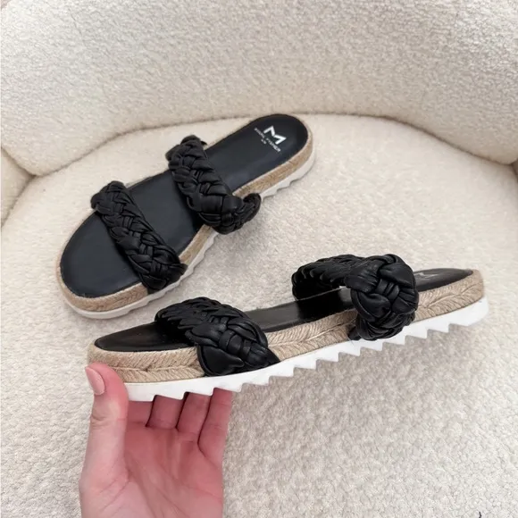 Marc Fisher Black ml Jaimee Braided espadrille Sandals