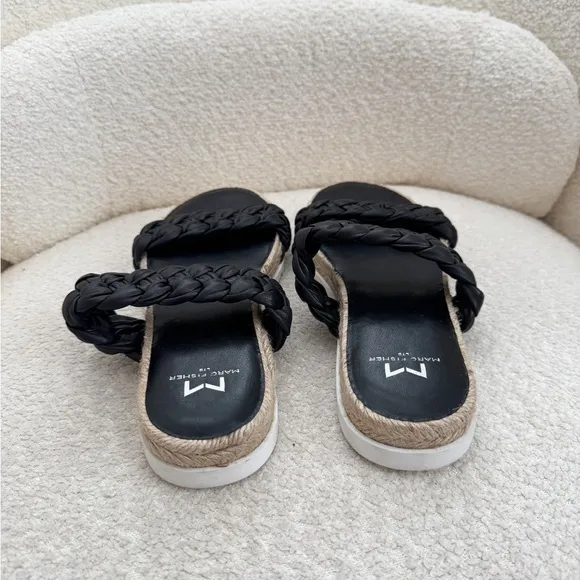 Marc Fisher Black ml Jaimee Braided espadrille Sandals