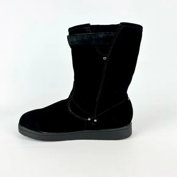 Marc Fisher Earra Black Suede Mid Calf Winter Boot 9