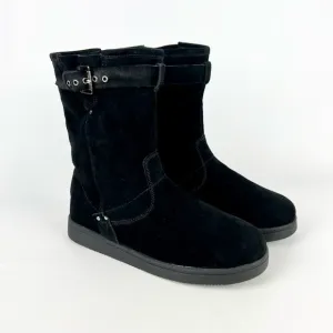 Marc Fisher Earra Black Suede Mid Calf Winter Boot 9
