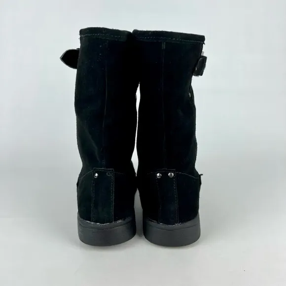 Marc Fisher Earra Black Suede Mid Calf Winter Boot 9