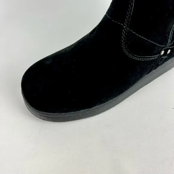 Marc Fisher Earra Black Suede Mid Calf Winter Boot 9
