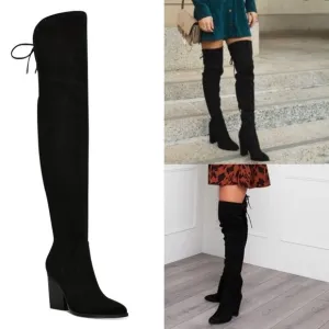 Marc Fisher LTD Black Okun Thigh High Boots Size 6.5 US NIB