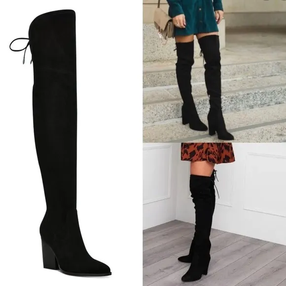 Marc Fisher LTD Black Okun Thigh High Boots Size 6.5 US NIB