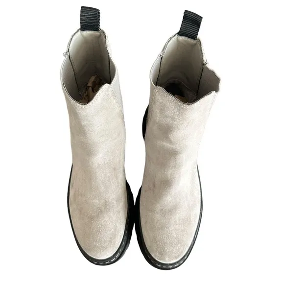 Marc Fisher LTD Womens Privi Suede Casual Ankle Boots Light Gray - Size 6.5