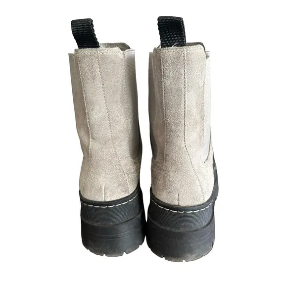 Marc Fisher LTD Womens Privi Suede Casual Ankle Boots Light Gray - Size 6.5