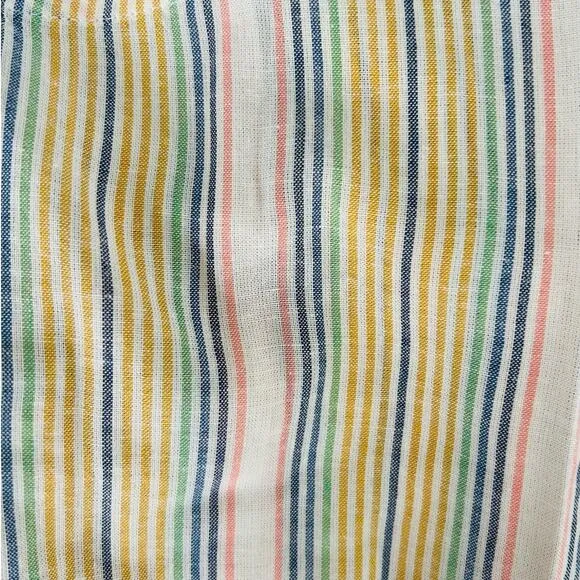 MARINE LAYER Laney Linen Blend Mini Dress in Beachy Stripe-Size L