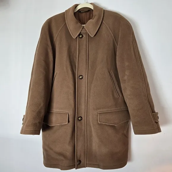 Mario Valente Men's Italian Made Wool &amp; Cashmere Coat Sz 42
