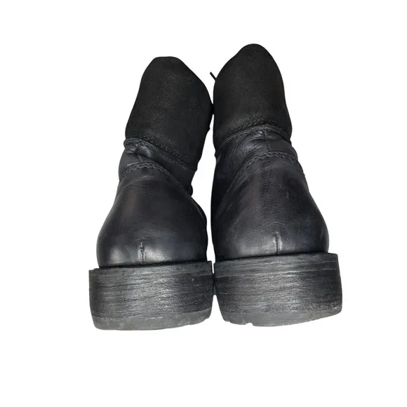 Mark Nason Mens 11 Black Leather Combat Chukka Boots Lace Up Biker Grunge Moto