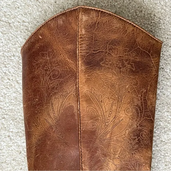 Matisse Leather Zip Up Western Snip Toe Boots-Womens 8-Brown-Boho-Festival-Fairy