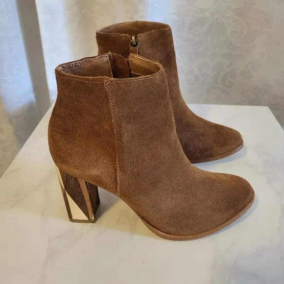 Matisse Metric Fawn Women Suede, Leather, Ankle Boots Size 7.5m, Tan, Brown