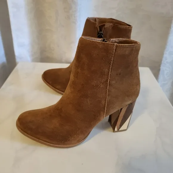 Matisse Metric Fawn Women Suede, Leather, Ankle Boots Size 7.5m, Tan, Brown