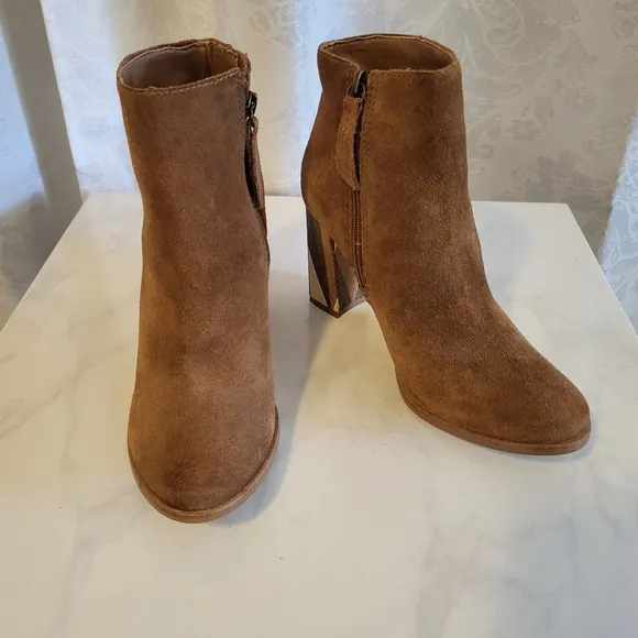 Matisse Metric Fawn Women Suede, Leather, Ankle Boots Size 7.5m, Tan, Brown