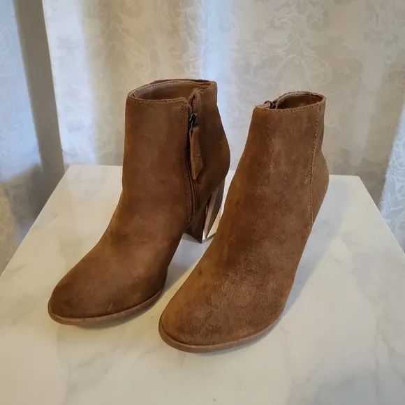 Matisse Metric Fawn Women Suede, Leather, Ankle Boots Size 7.5m, Tan, Brown