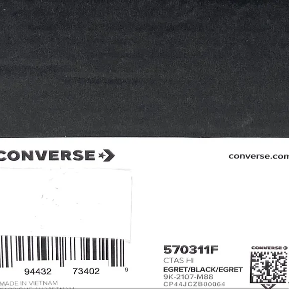 💖MEGA SALE💖Converse Chuck Taylor AS Shoes Women’s High Egret Black  570311F