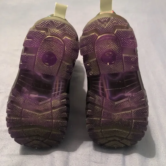 Members Mark Toddler Girls Size 11/12 Light-Up Winter Boots Muti Color Polk Dots