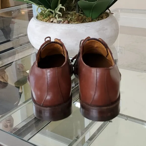 MEN'S A. TESTONI BROWN LEATHER SHOES ITALY