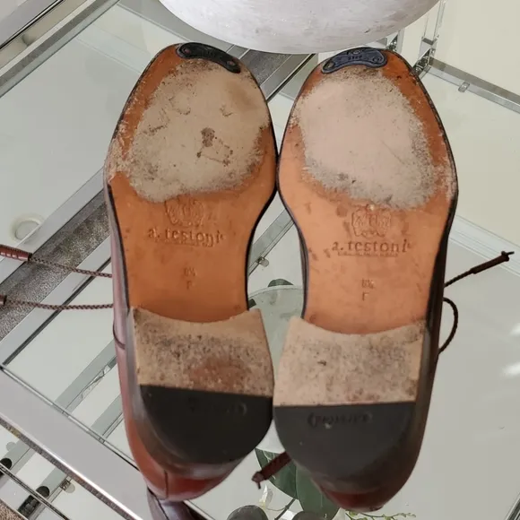 MEN'S A. TESTONI BROWN LEATHER SHOES ITALY