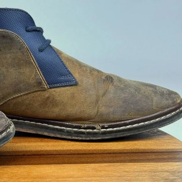 Mens Cole Haan Cambridge Brown Leather Casual Ankle Chukka Boots Size 8.5‎ M