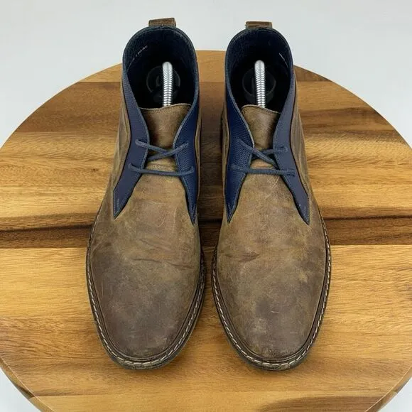 Mens Cole Haan Cambridge Brown Leather Casual Ankle Chukka Boots Size 8.5‎ M