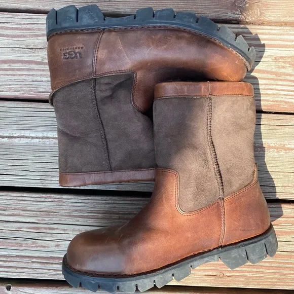Mens Gently Used UGG Brown Shearling Boots