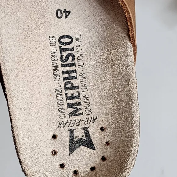 Mephisto Brown Leather Sandals