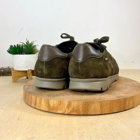 Mephisto | Kristof Suede Leather Zippered Sneaker Brown/Green  Size 10.5