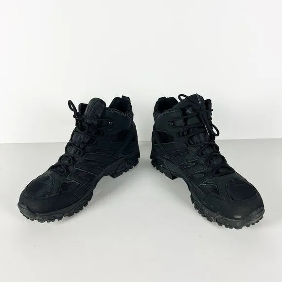 Merrell Men's Moab 2 Mid Waterproof Tactical Boots Black hiking camping Size 12