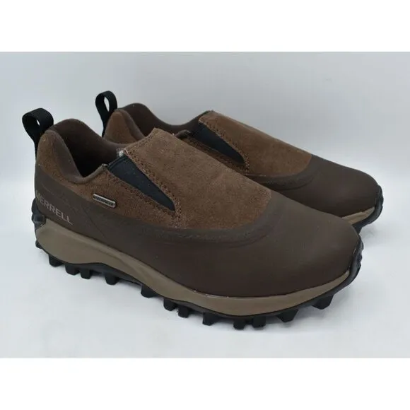 Merrell Mens Size 8 Thermo SnowDrift Moc Shell Earth Waterproof Insulated Shoes