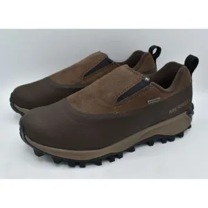 Merrell Mens Size 8 Thermo SnowDrift Moc Shell Earth Waterproof Insulated Shoes
