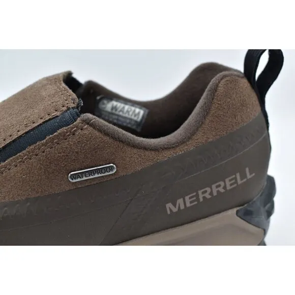 Merrell Mens Size 8 Thermo SnowDrift Moc Shell Earth Waterproof Insulated Shoes