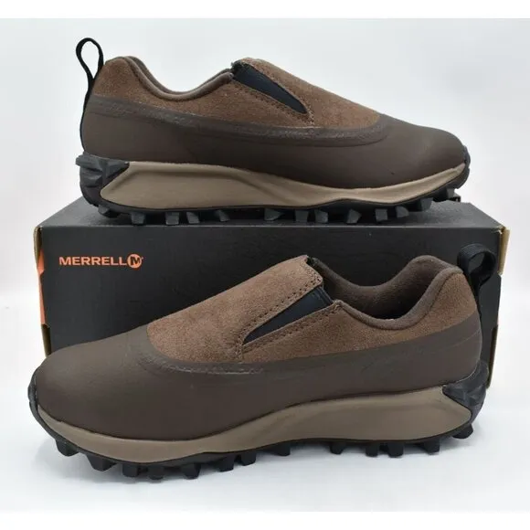 Merrell Mens Size 8 Thermo SnowDrift Moc Shell Earth Waterproof Insulated Shoes