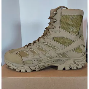 Merrell Moab 2 8&quot; Tactical Waterproof Side-Zip Coyote Boot for Hiking &amp; Hunting