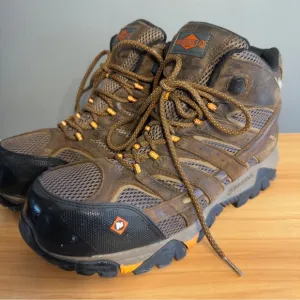 Merrell Moab Vertex Mid Waterproof SR Work Hiking Boots Comp Steel Toe 12 M