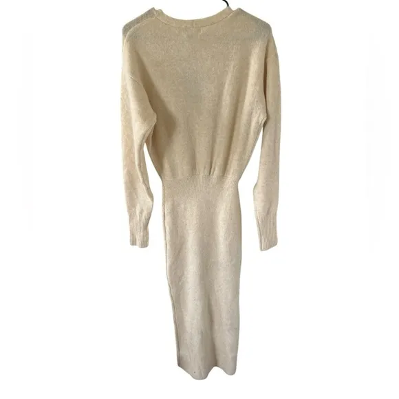 Meshki NEW Shannon Knit Maxi Dress Cream Marle