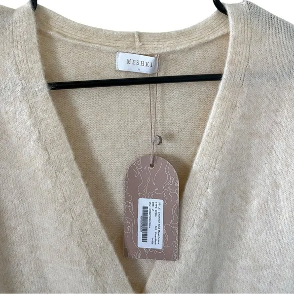 Meshki NEW Shannon Knit Maxi Dress Cream Marle
