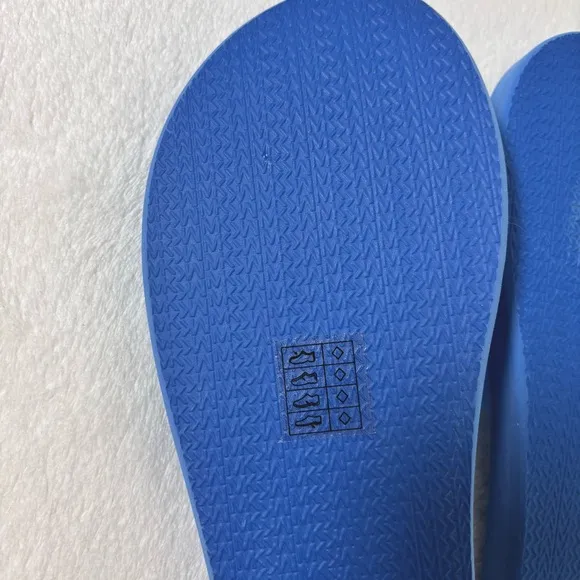 Michael Kors Blue Slide Sandals Summer, Vacation, Size 10 NEW